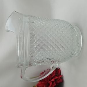 Hocking Miss America Crystal Pitcher with Ice Lip